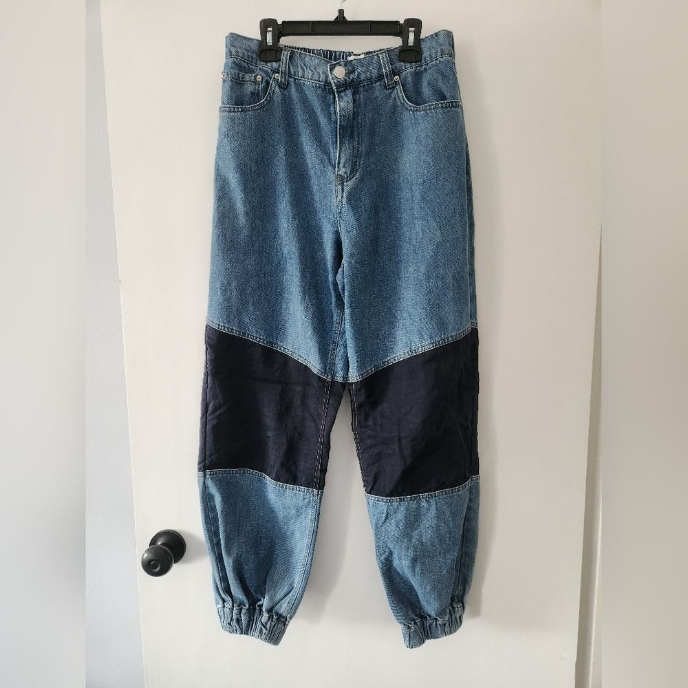 Forever 21 Spliced Baggy Jogger Jean Size Medium - Picture 1 of 7